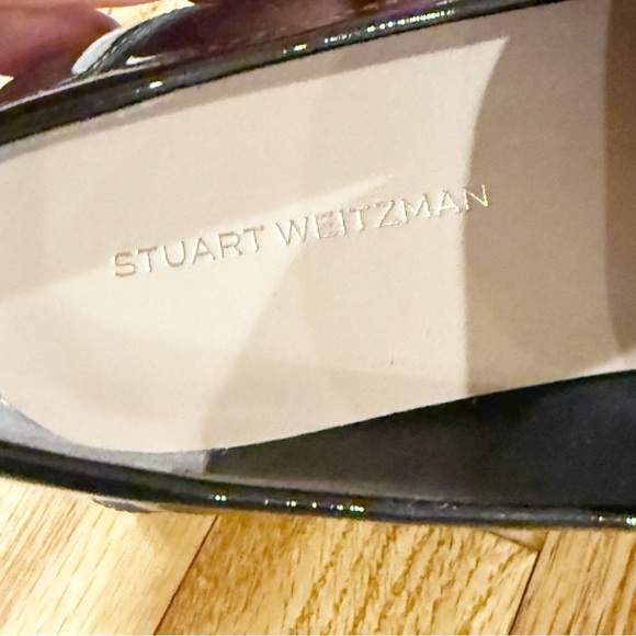 Stuart Weitzman Black Loafers with Gold Accent - Picture 6 of 11